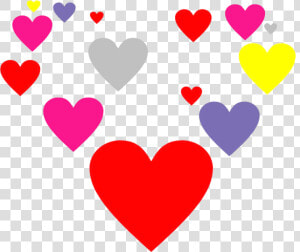 Floating Hearts Png   Hearts With Different Colors Png  Transparent Png