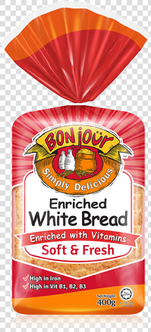 Bonjour Enriched White Bread 400g  HD Png Download