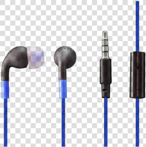 Cloth Cord Earbuds With Mic   Headphones  HD Png Download