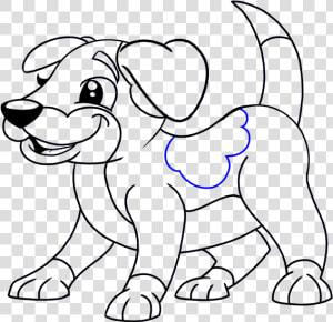 How To Draw A Cartoon Dog Easy Simple Guide Cartoon   Cartoon Dog Drawing Png  Transparent Png