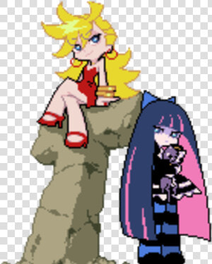 Panties Mammal Vertebrate Fictional Character Horse   Panty And Stocking Pixel Art  HD Png Download