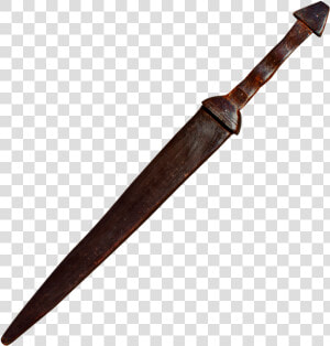 32 In In Dark Wood Medieval Practice Sword    Panther   Marine Corp Knife  HD Png Download