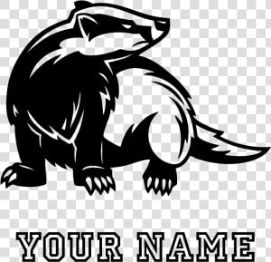 Honey Badger Clipart Baby   Badger Clipart Black And White  HD Png Download