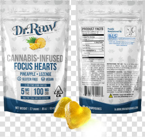 Marijuana Edibles  amp  Topicals Focushearts   Dr Raw Lozenge Focus  HD Png Download