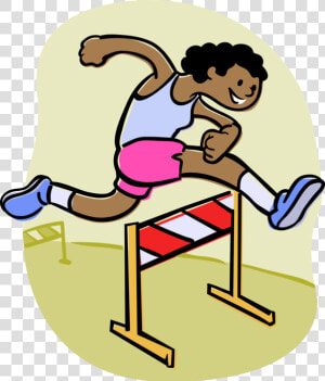 Meet Runs Hurdles Race   Athlete Clip Art  HD Png Download