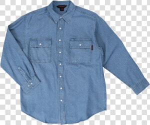 Work King Mens Snap Front Denim Shirt Indigo Front   Button  HD Png Download