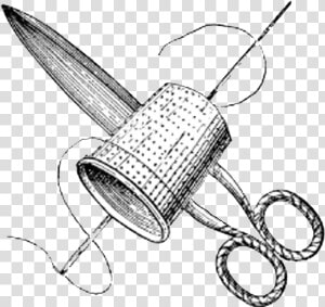 Thread Drawing Sewing Needle For Free Download   Sewing Clip Art  HD Png Download