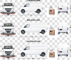 Side Elevation And Load Capacity   Ldv V80 High Roof  HD Png Download