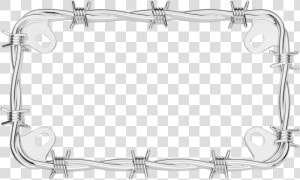 Mc Barbed Wire  Chrome   Vehicle Registration Plate  HD Png Download