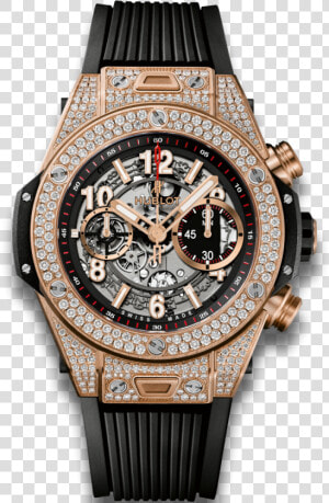 Big Bang Unico King Gold Pavé   Hublot Big Bang Unico Titanium Pave  HD Png Download