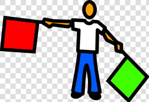 Flag  Semaphore  Red  Green  Sign  Symbol  Signal   Green And Red Signal Flag  HD Png Download