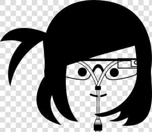 Girl With Google Glasses   Girl Bot Icon  HD Png Download