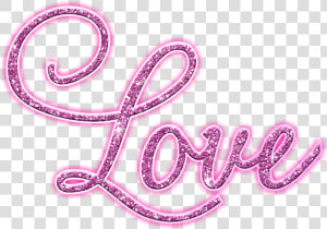  love  amor  pink  glitter  shiny  valentines  neonlights   Illustration  HD Png Download