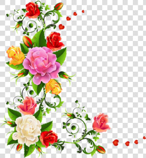 Marcos Con Flores Png   Flower Color Border Design  Transparent Png