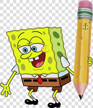  spongebobsquarepants  spongebob  themagicpencil  season11   Spongebob With Pencil Png  Transparent Png