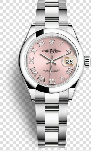 Datejust   Pink Face Rolex  HD Png Download