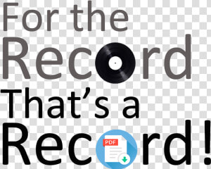 For The Record  That S A Record Icon   Graphic Design  HD Png Download