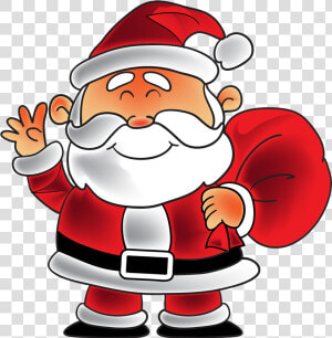 Santa Claus Transparent Photo   Cute Funny Santa Claus Christmas  HD Png Download