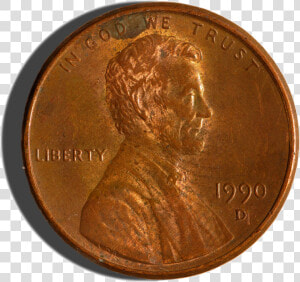 1990 issue Us Penny Obverse Trans   Penny Us  HD Png Download