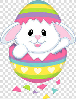 Clip Art Coelho Da Pascoa Com Ovo Png   Cute Easter Bunny Cartoon  Transparent Png