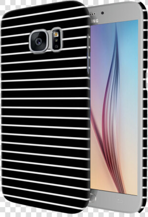 White Stripes On Black Cover Case For Samsung Galaxy  HD Png Download