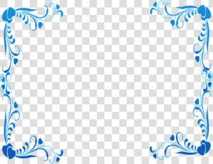 Transparent Gothic Border Png   Simple Border Designs Blue  Png Download