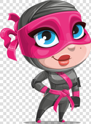 Vector Ninja Cartoon Character   Cartoon Ninja Girl  HD Png Download