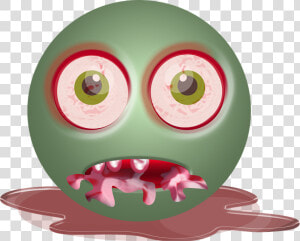 Emoticon  Smiley  Zombie  Dead  Halloween  Face   Halloween Face Cartoon  HD Png Download