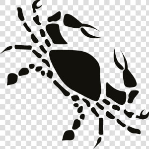 Zodiac Signs Silhouette Png   Cancer Black And White Zodiac Sign  Transparent Png