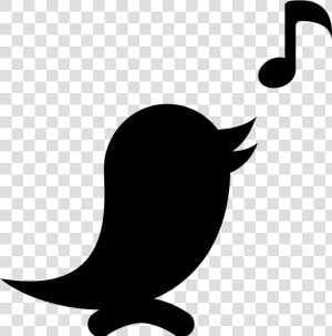 Transparent Bird Singing Clipart   Black Bird In Cartoon  HD Png Download