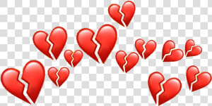  brokenheart  broken  red  heart  heartcrown  emoji   Don T Want A Valentine I Do Want Valentino  HD Png Download