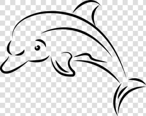 Drawing Dolphin Silhouette Clip Art   Dolphin Clipart Black And White Png  Transparent Png