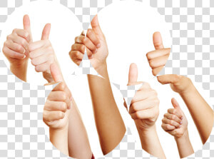 Testimonials   Group Of Thumbs Up  HD Png Download