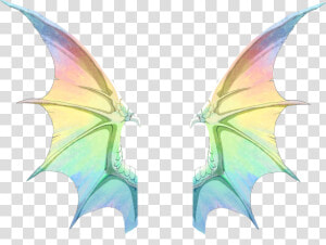  rainbow  dragon  demon  wings  colorful   Rainbow Dragon With Transparent Background  HD Png Download