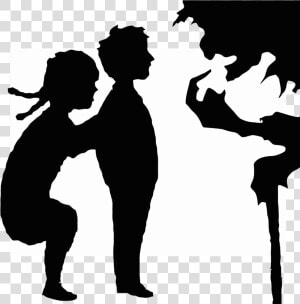 Hansel And Gretel Grimms   Hansel And Gretel Silhouette  HD Png Download