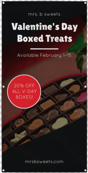 Valentine S Day Candy Banner Template Preview   Chocolate  HD Png Download