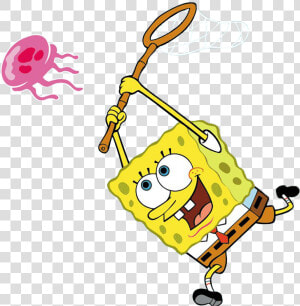 Transparent Bob Esponja Png   Spongebob With Net Transparent  Png Download