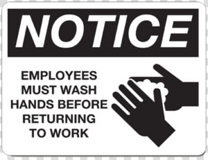 Employee Must Wash Hands Sign Pdf  HD Png Download