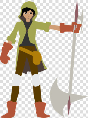 Warrior  Man With A Halberd  Halberd   Hombre Guerrero  HD Png Download