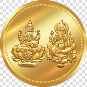 Lakshmi Gold Coin Png Transparent Image   Laxmi Gold Coin Png  Png Download