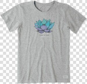 Women S Lotus Flower Engraved Crusher Tee   T Shirt Life Is Good  HD Png Download