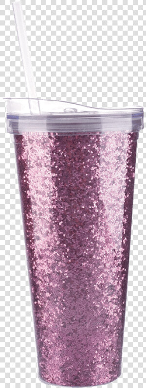 Slant Pink Glitter Plastic Tumbler   Health Shake  HD Png Download