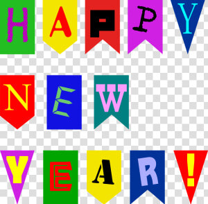 Transparent Happy New Year Clipart Free   Happy New Year Letter Banner Printable  HD Png Download