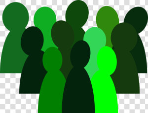 People Clipart Green   Silhouette Group People Cartoon  HD Png Download