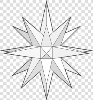 12 Point Star 3d Paper Patterns   3d 12 Pointed Star  HD Png Download