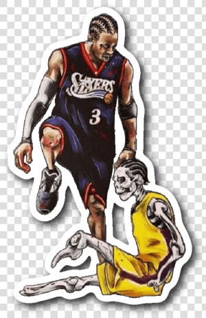 Sticker Allen Iverson The Step Over Vinyl Sticker   Allen Iverson Png  Transparent Png