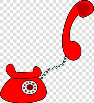 Telephone  Set  Red  Rotary  Dial  Retro  Phone  HD Png Download