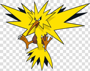 Zapdos Pokemon Character Vector Art   Pokemon Zapdos  HD Png Download