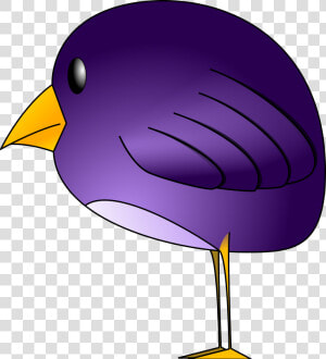 Bird Free Stock Photo Illustration Of A Blue Bird   Cartoon Purple Bird  HD Png Download