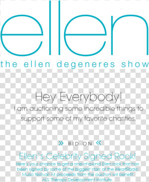 Ellen S Celebrity Signed Rock   Png Download   Ellen  Transparent Png